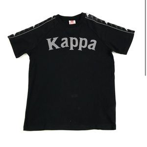 Kappa 222 Banda Deto tee in black-dark grey